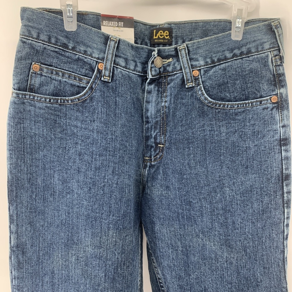 New Men's Lee Denim Jeans Newman Relaxed Fit Straight Leg Blue Size 30 x 32 - Picture 6 of 8